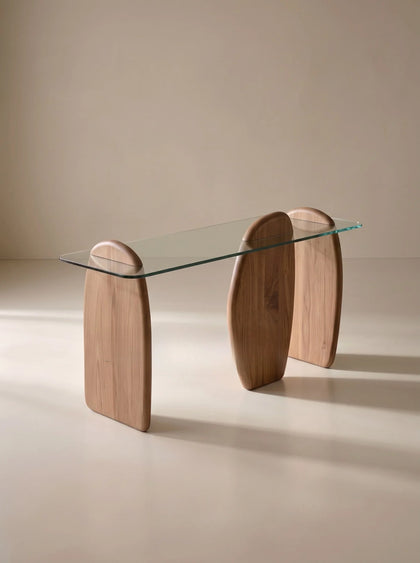 A00040 Sculptural Glass Console Table — view 05