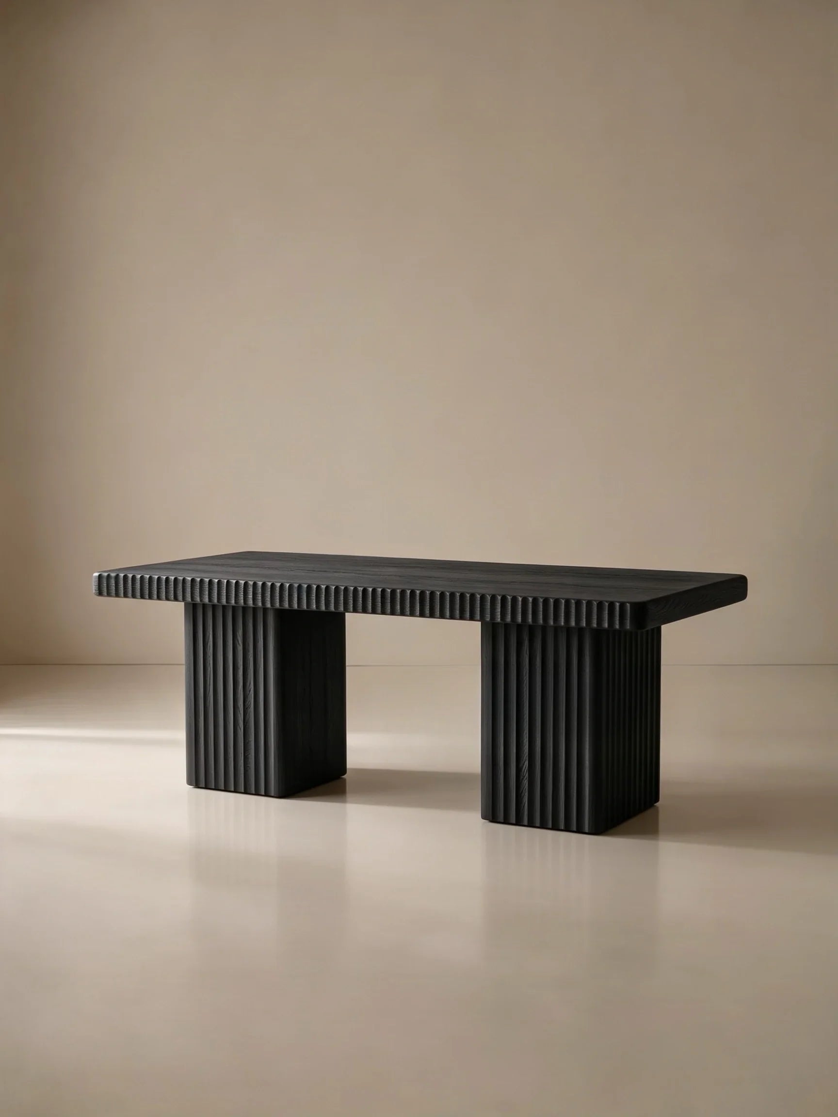 A00051 Zaccaria Fluted Ash Dining Table — view 02