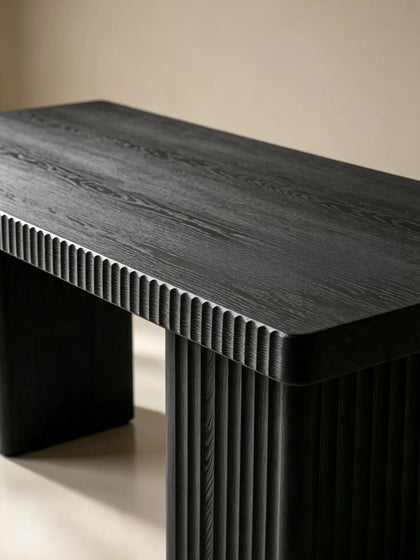 A00051 Zaccaria Fluted Ash Dining Table — view 05