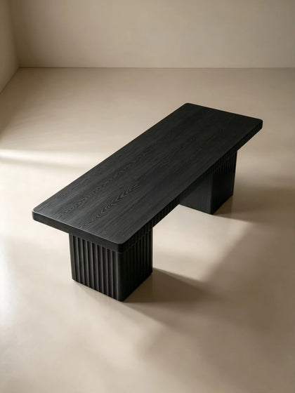 A00051 Zaccaria Fluted Ash Dining Table — view 06