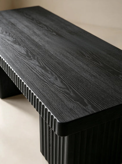 A00051 Zaccaria Fluted Ash Dining Table — view 09