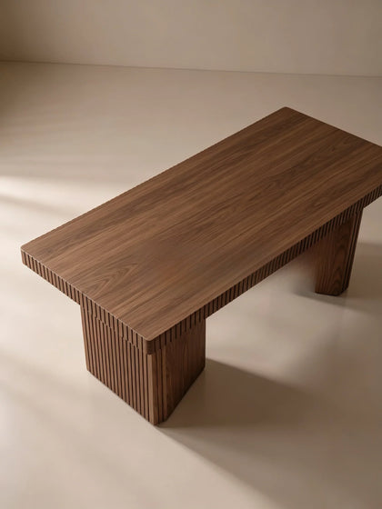 A00055 Fluted Oak Dining Table — view 05