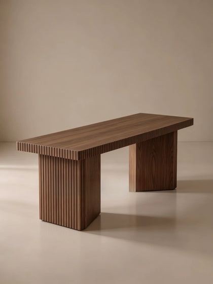A00055 Fluted Oak Dining Table — view 07