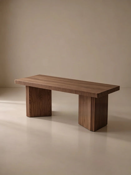A00055 Fluted Oak Dining Table — view 08