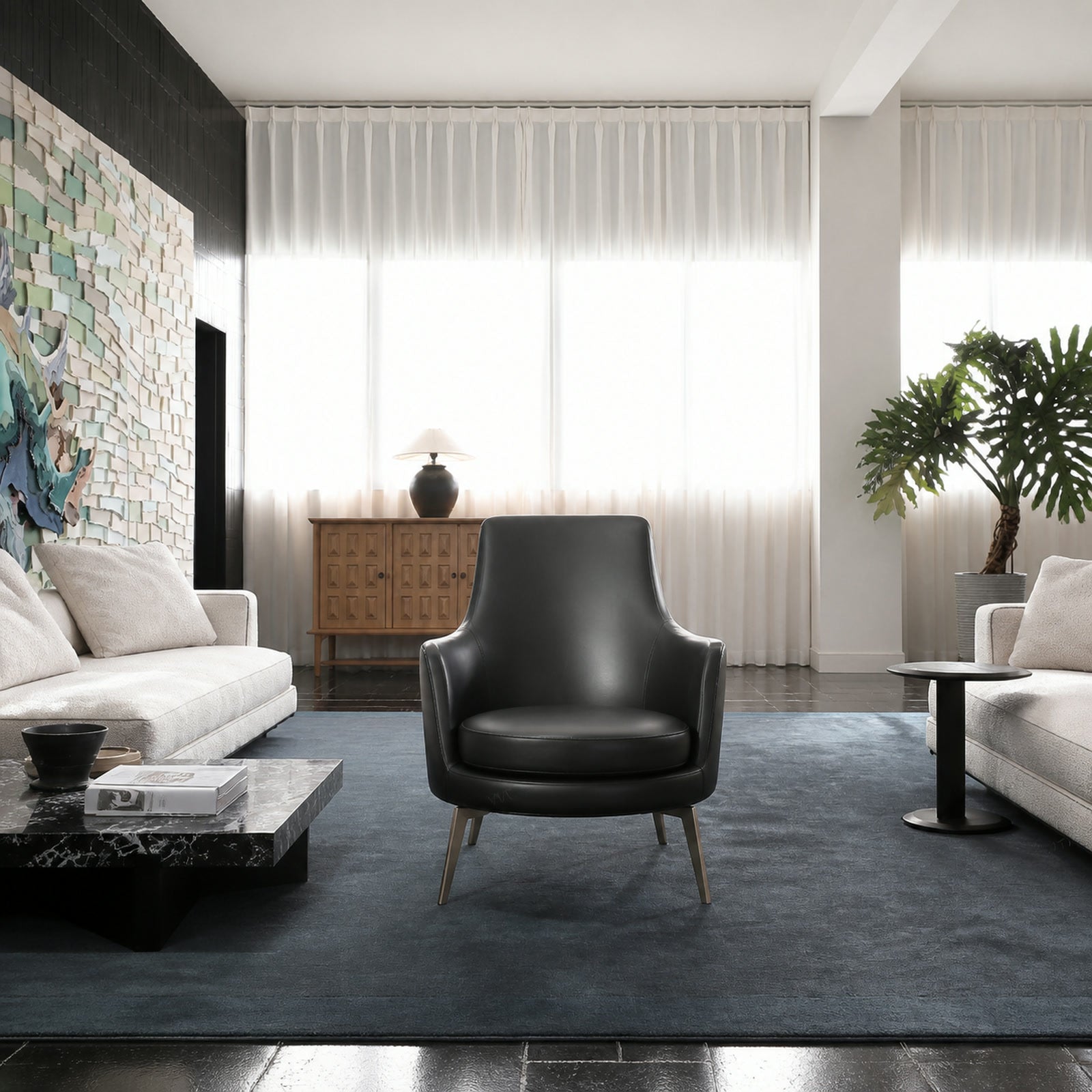 A569 Armchair in a finished interior.