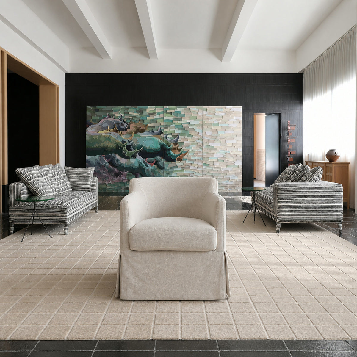 A619 Armchair in a finished interior.