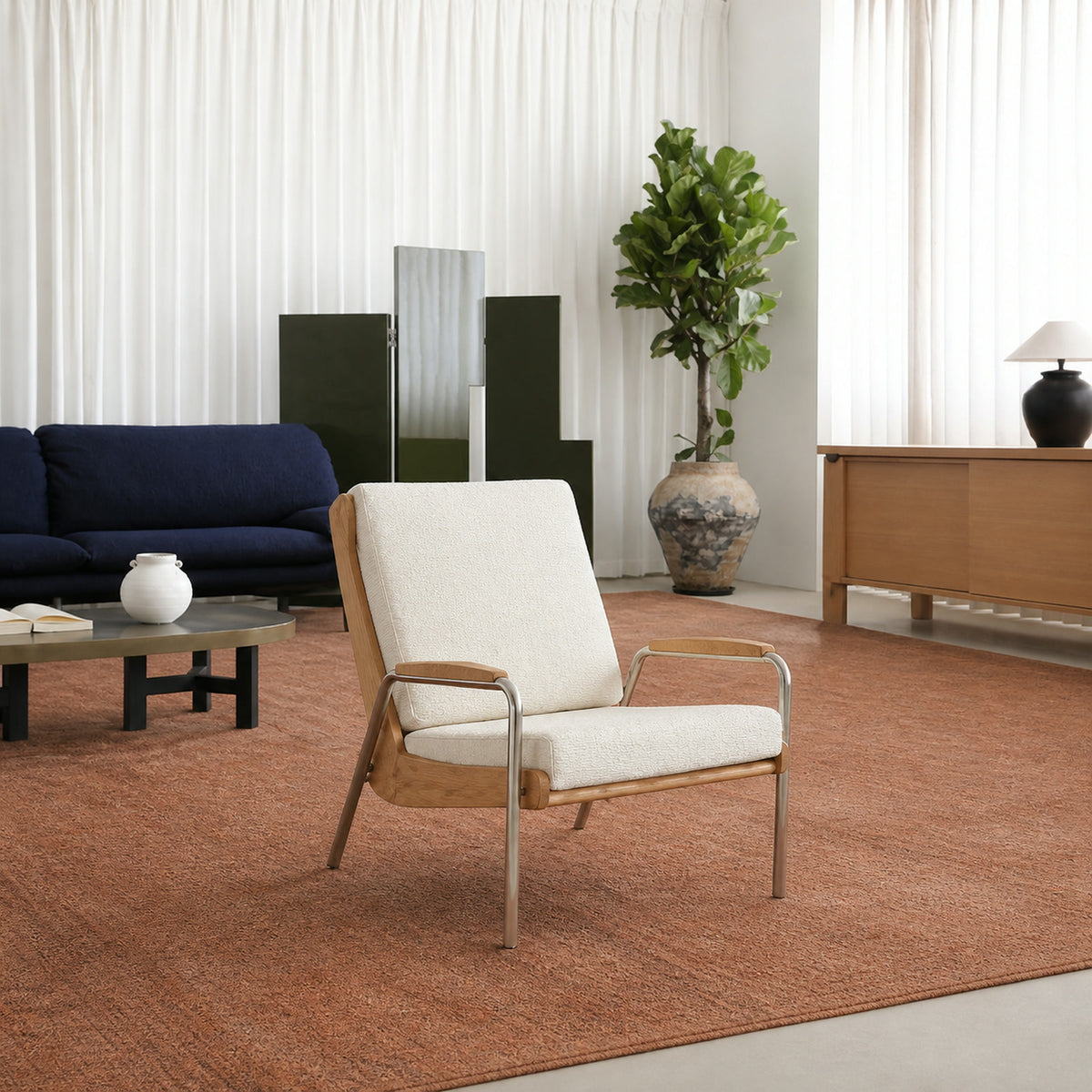 A633 Armchair in a finished interior.