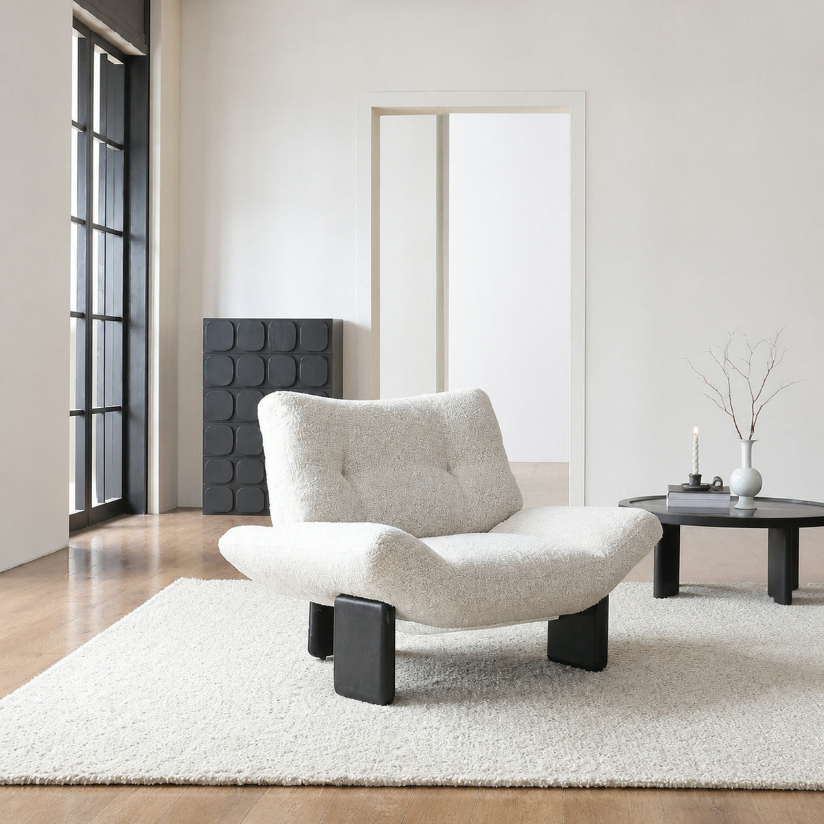 A735 Armchair in a finished interior.