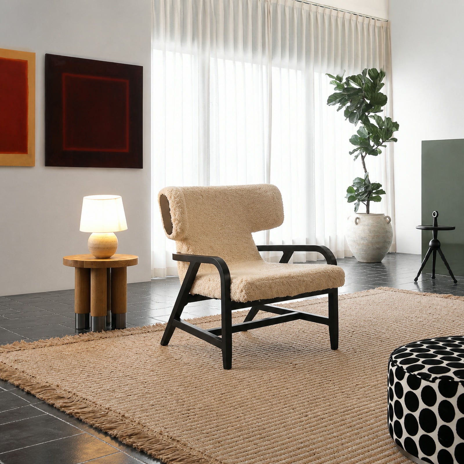 A748-B Armchair in a finished interior.