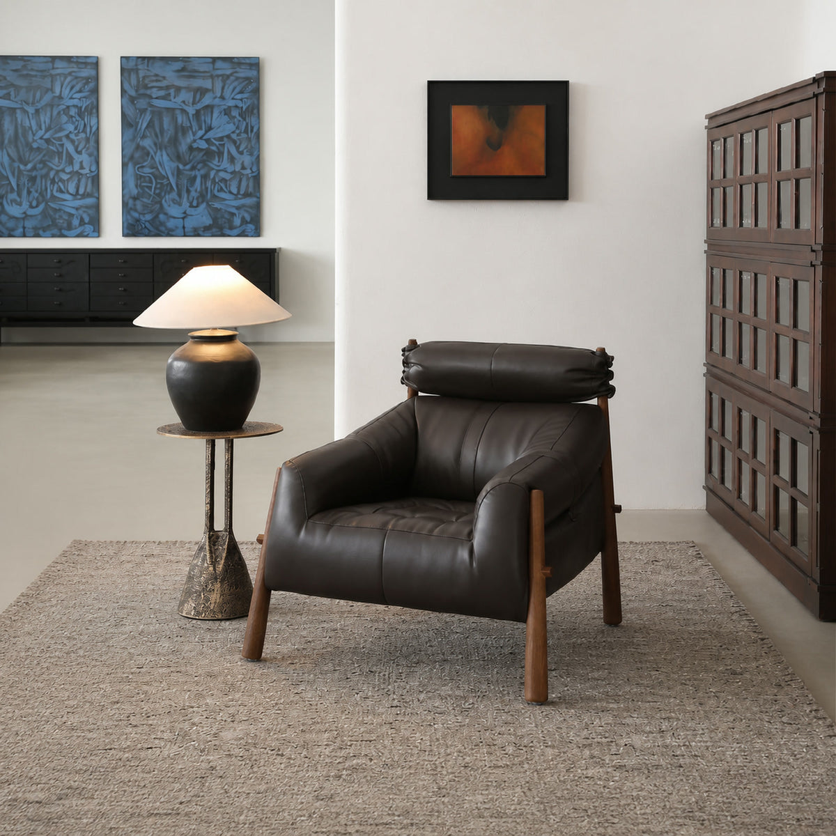 A754 Armchair in a finished interior.