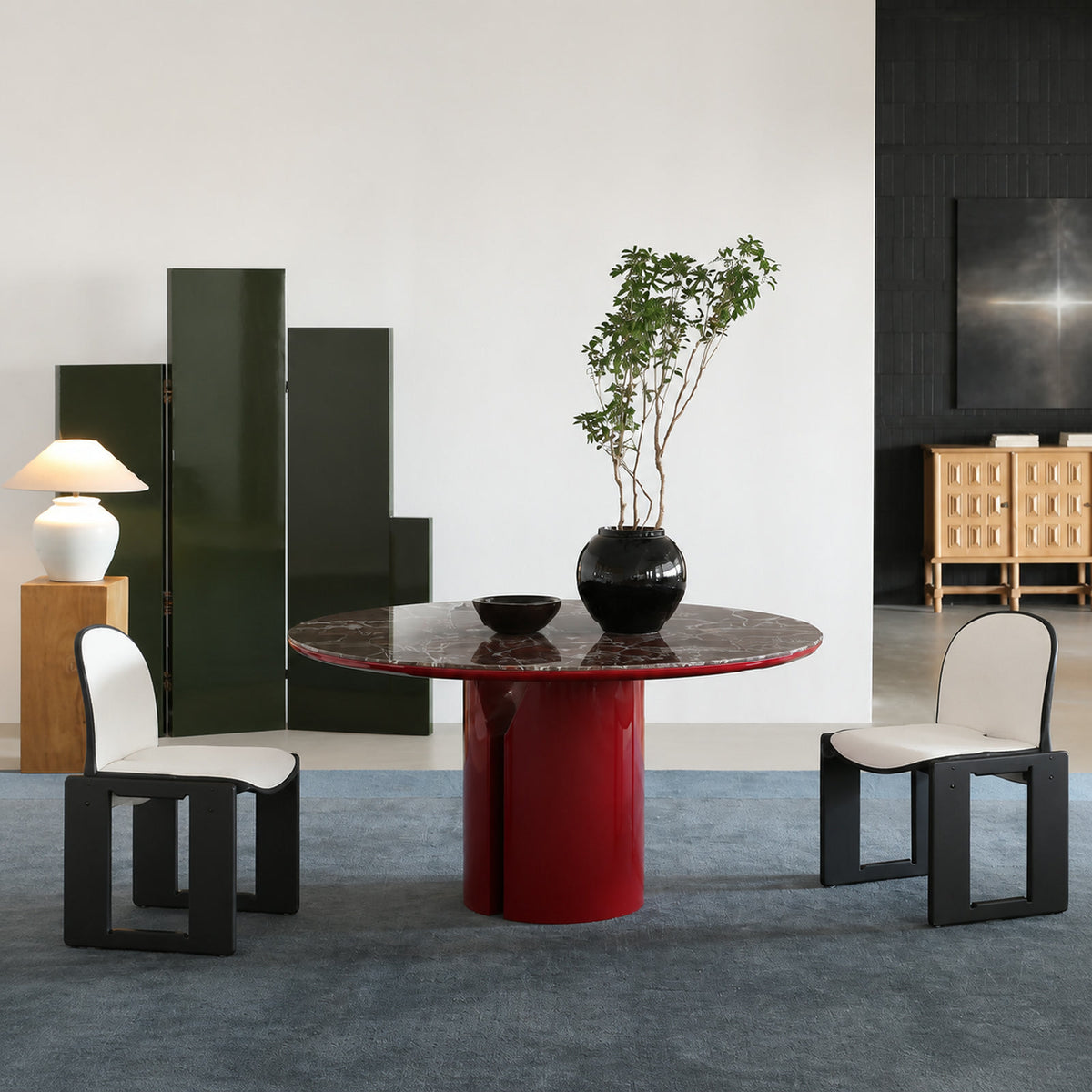 T399 Dining Table in a finished interior.