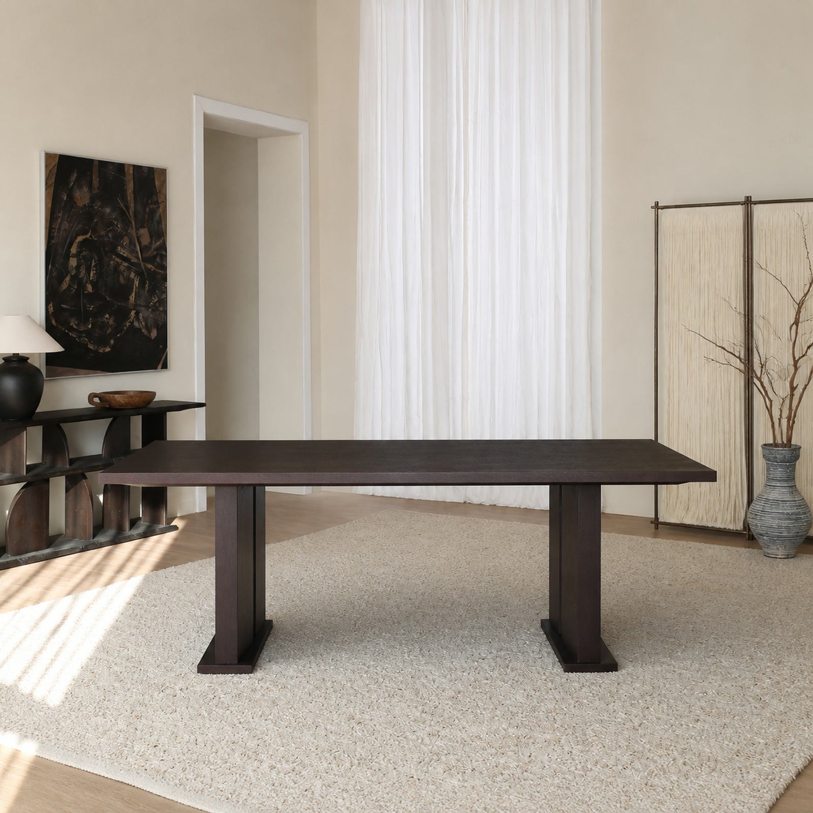 T724 Dining Table in a finished interior.