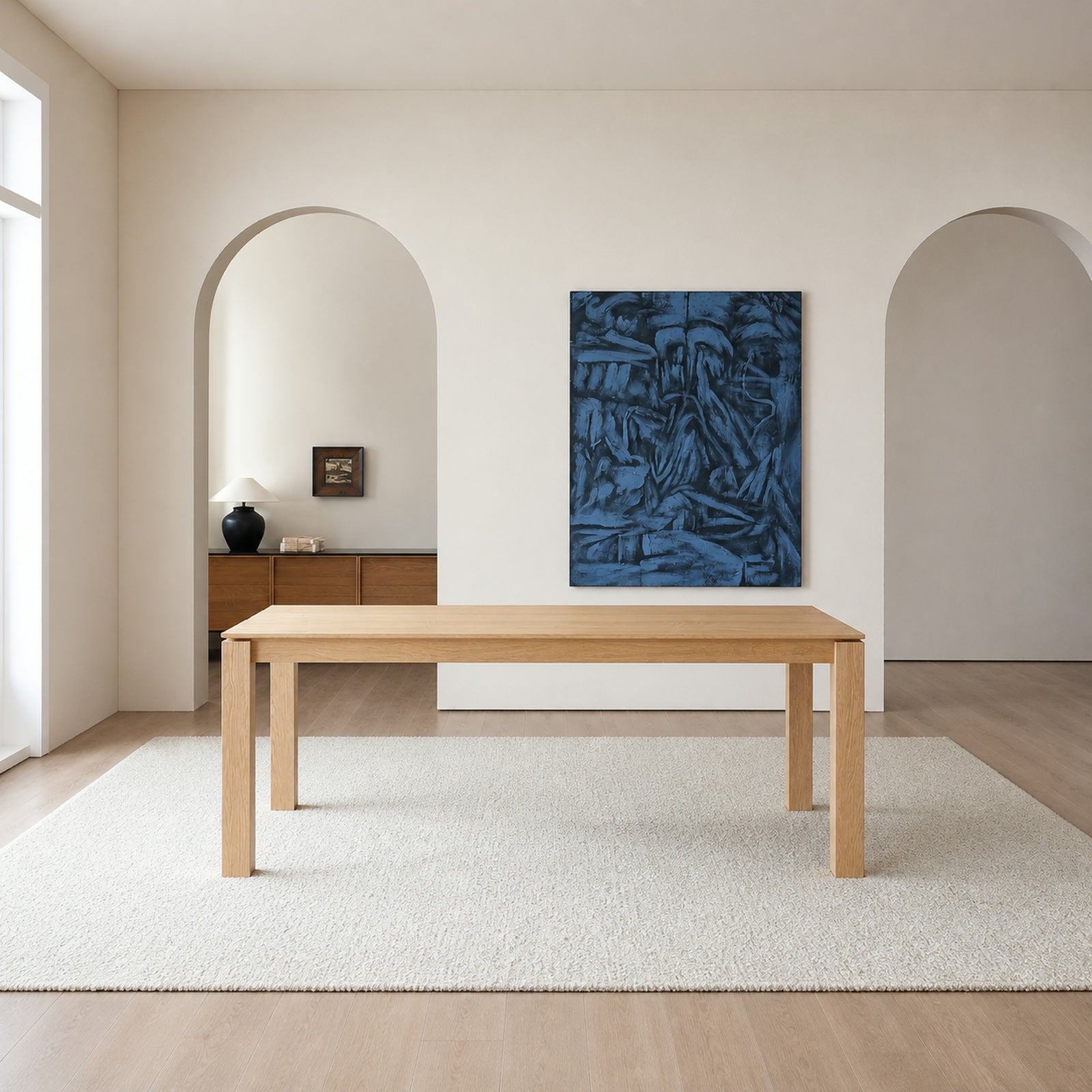 T726 Dining Table in a finished interior.