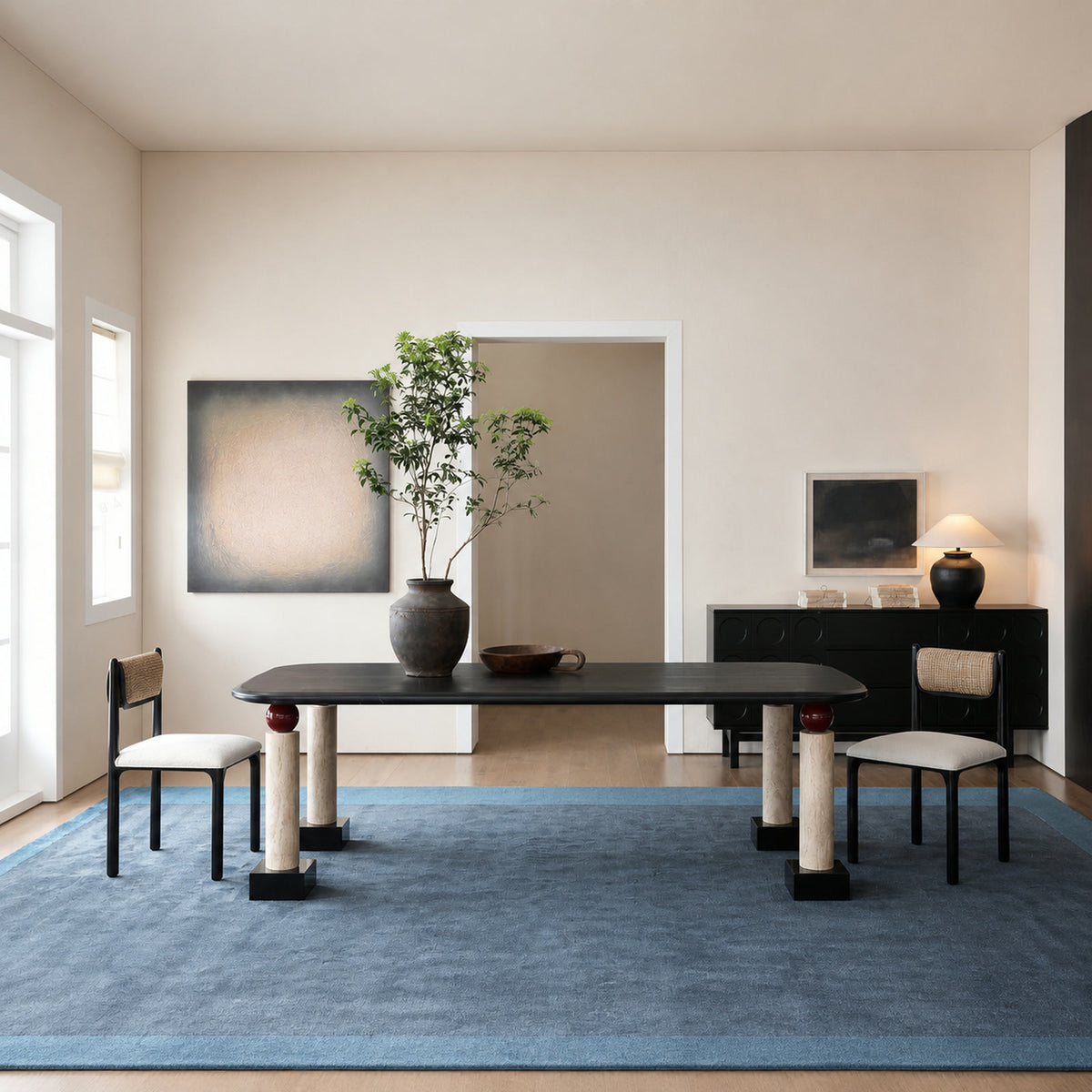 T749 Dining Table in a finished interior.