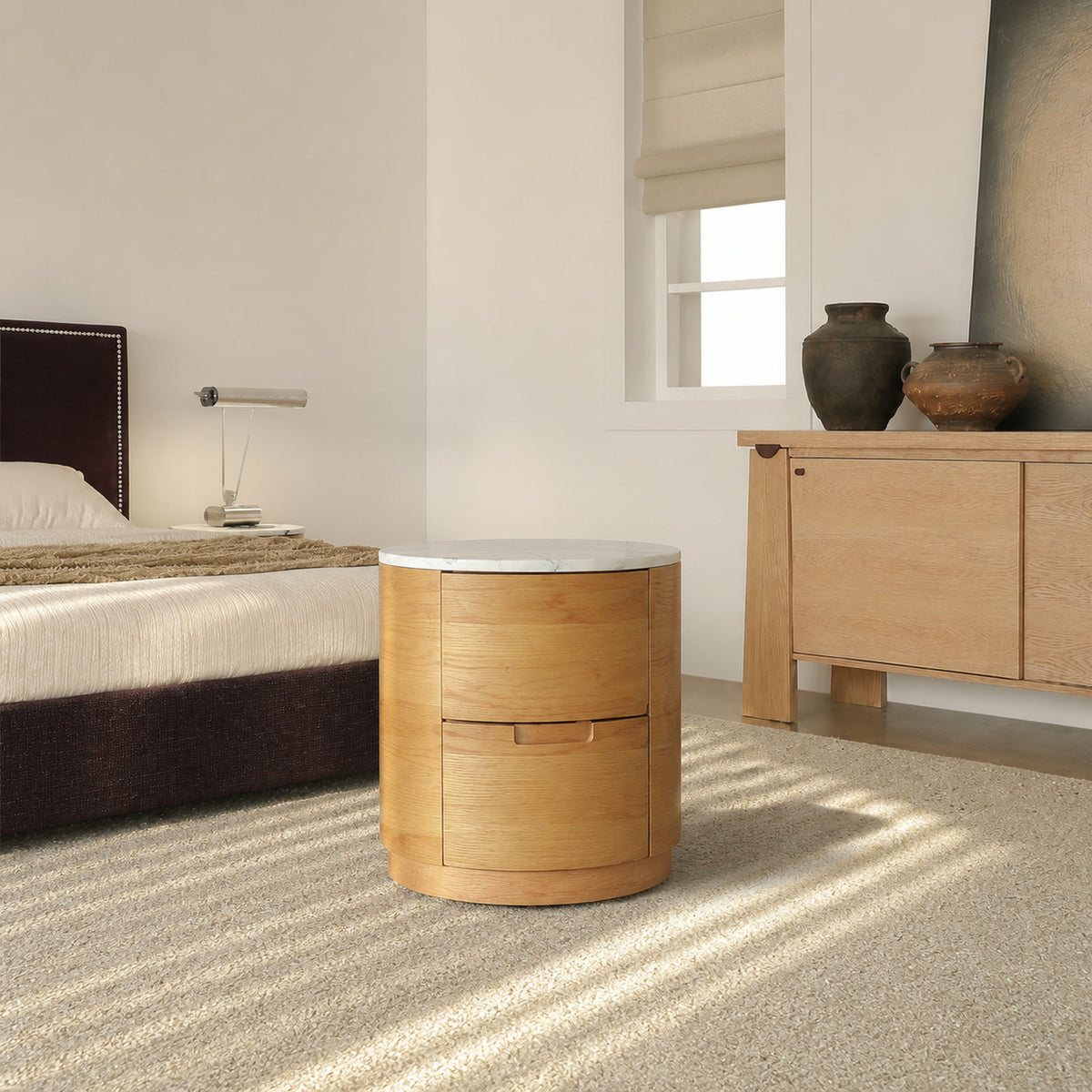 N719 Nightstand in a finished interior.