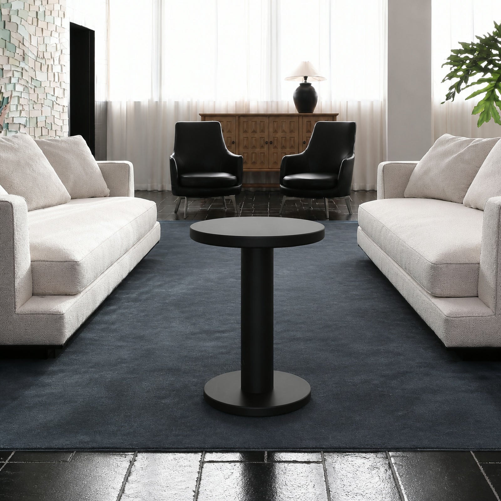 LC535-B Side Table in a finished interior.