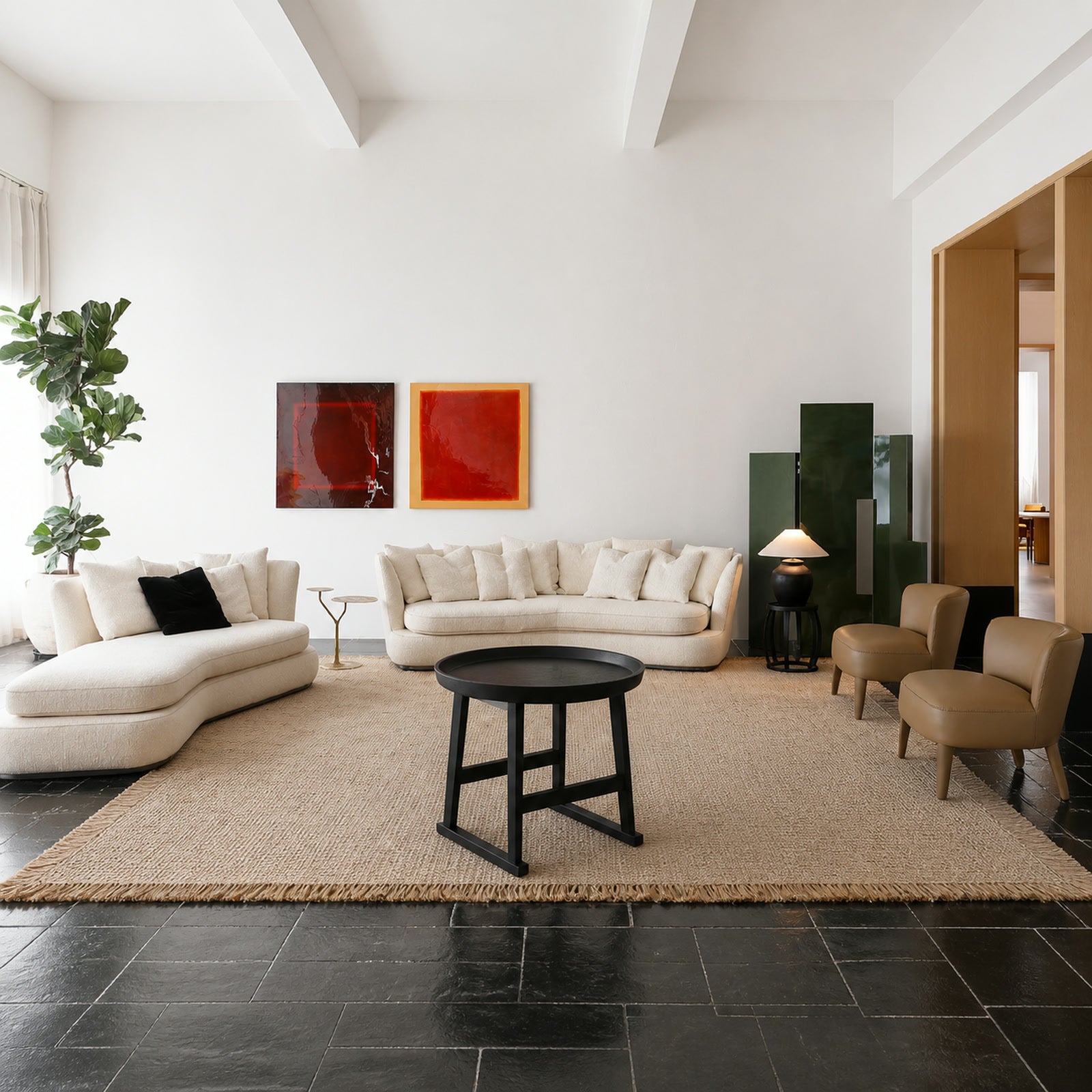 LC714 Side Table in a finished interior.
