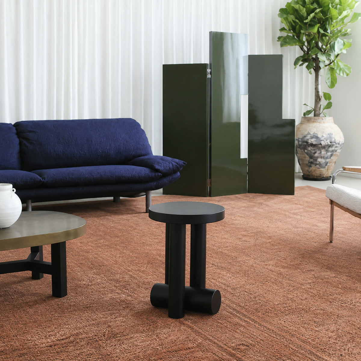 LC718 Side Table in a finished interior.