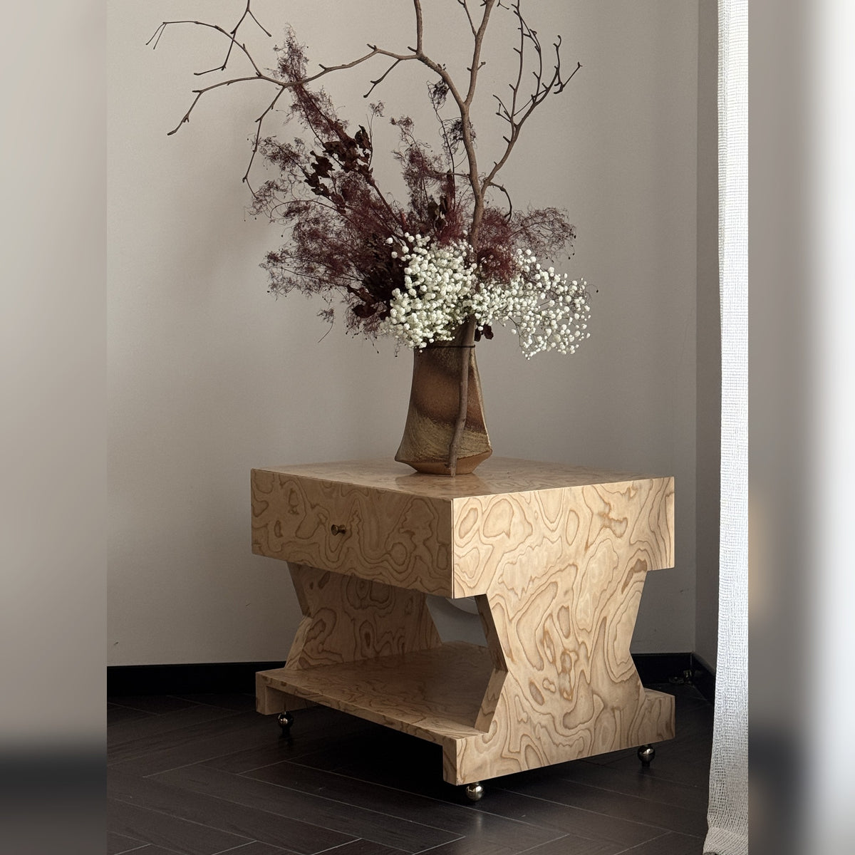 A00030 Nightstand in a finished interior.