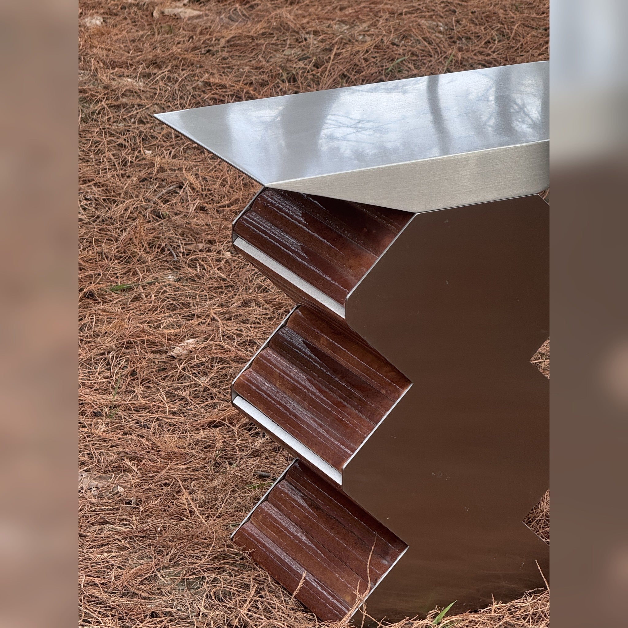 A00026 Side Table in a finished interior.