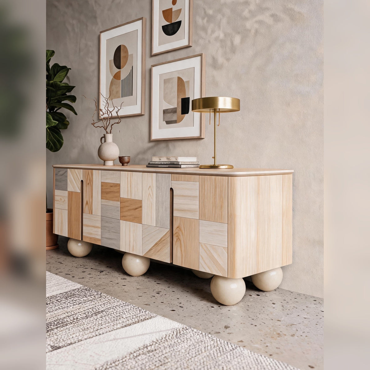 A00004 Sideboard in a finished interior.