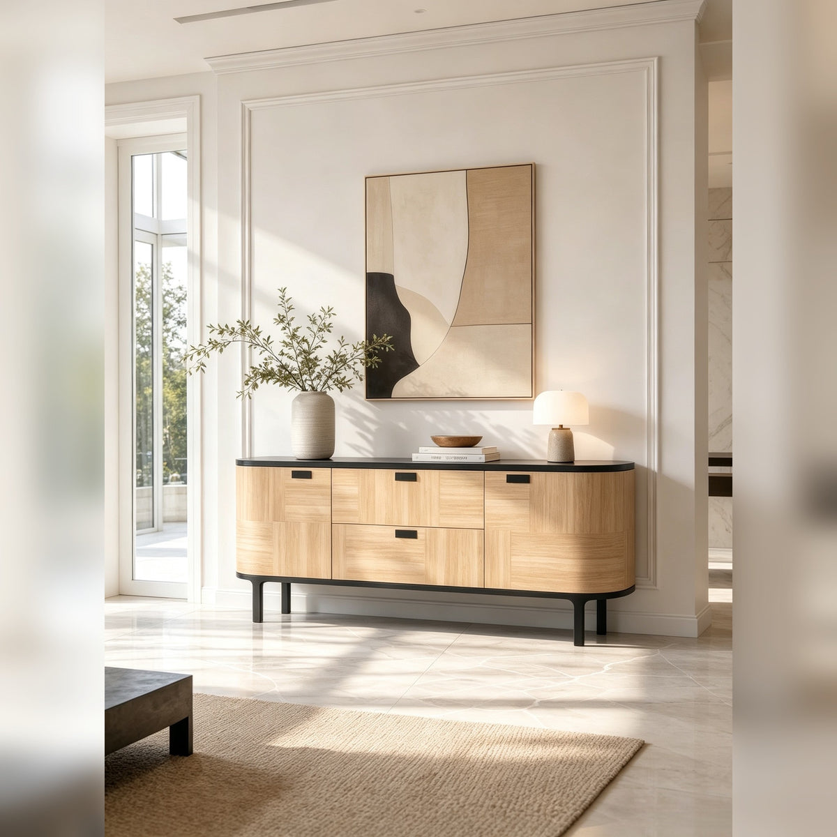 A00016 Sideboard in a finished interior.