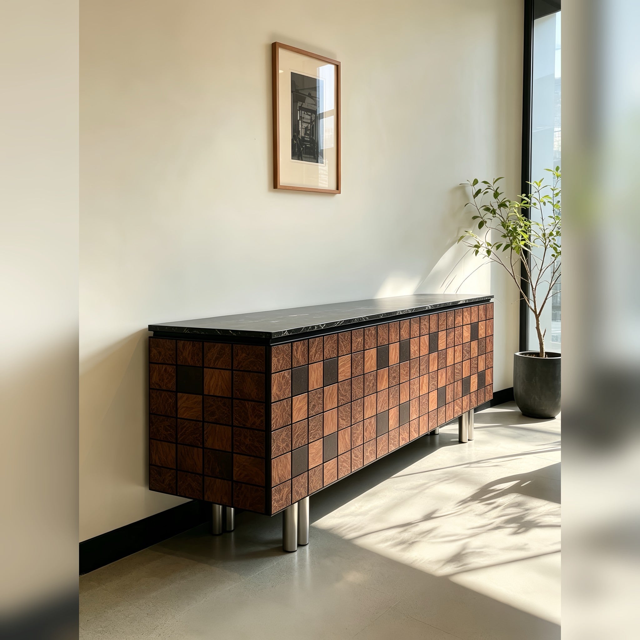 A00014 Cabinet in a finished interior.