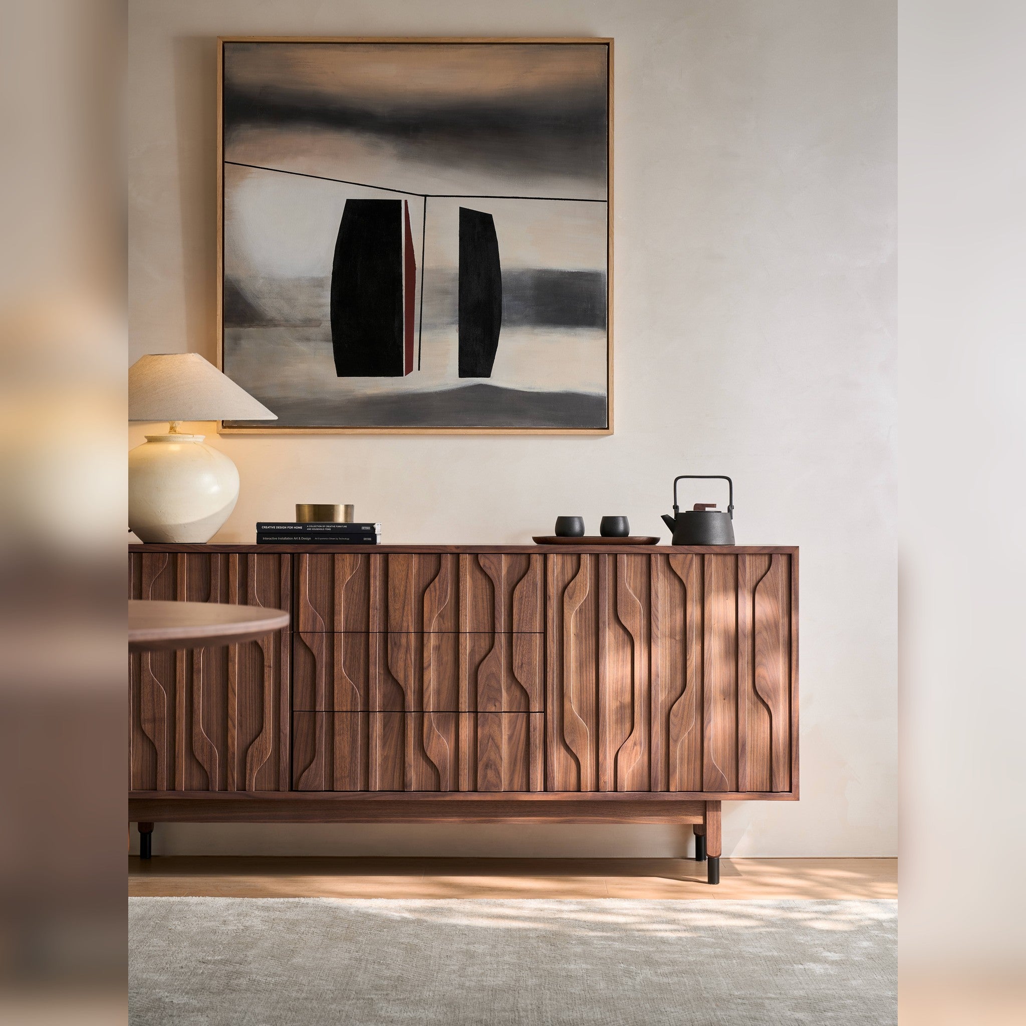 A00026 Sideboard in a finished interior.
