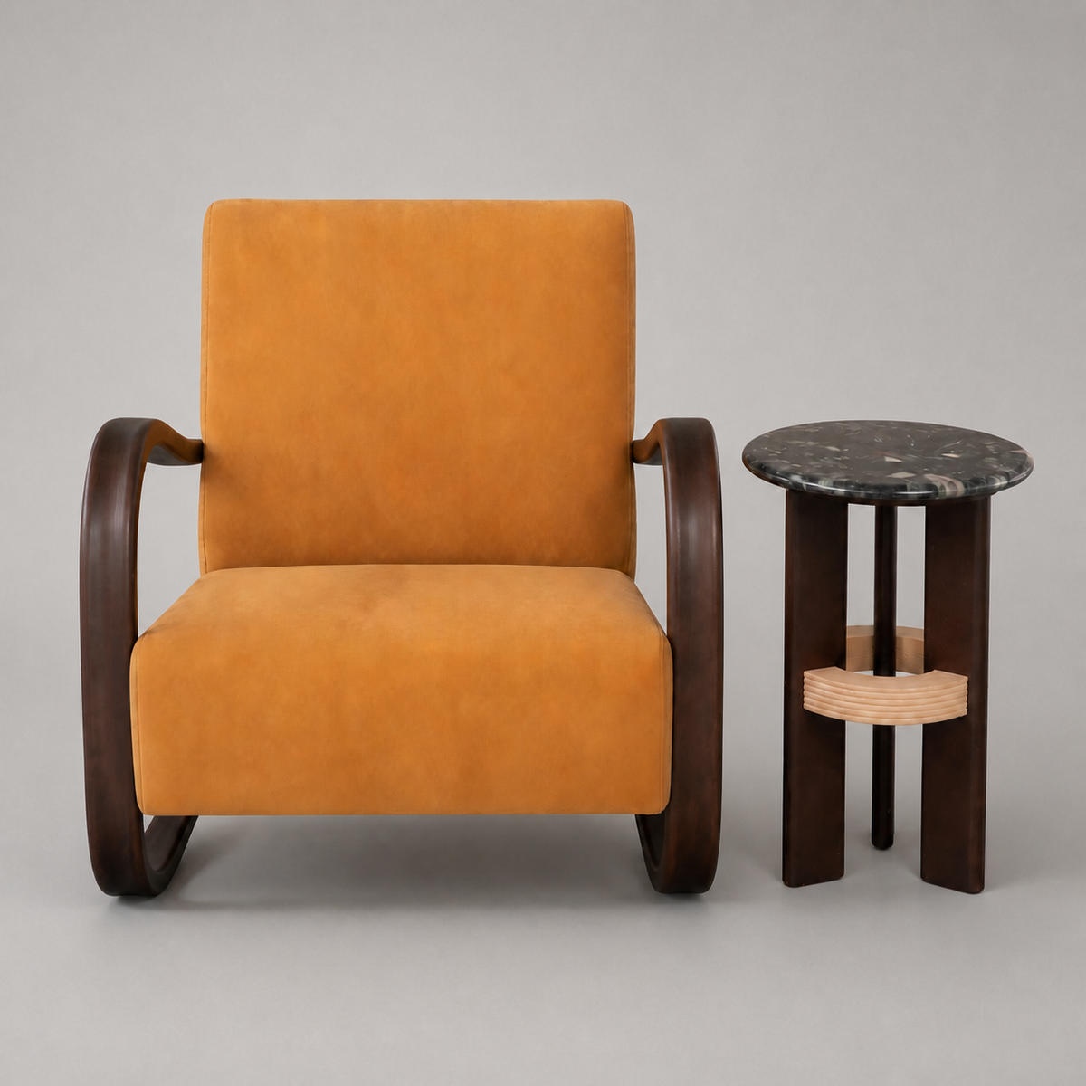 A00108 Lounge Chair in a finished interior.