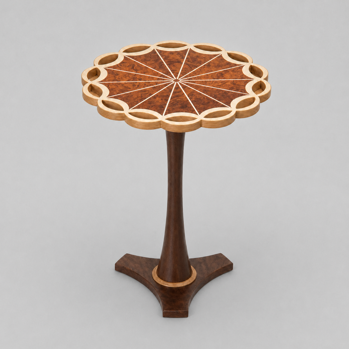 A00121 Side Table in a finished interior.