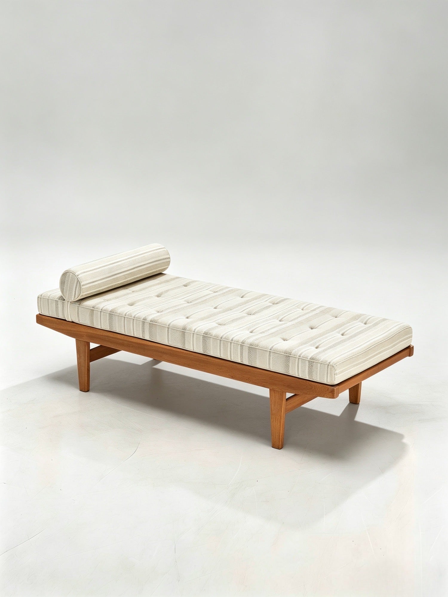Alder Arc Bed in a finished interior.