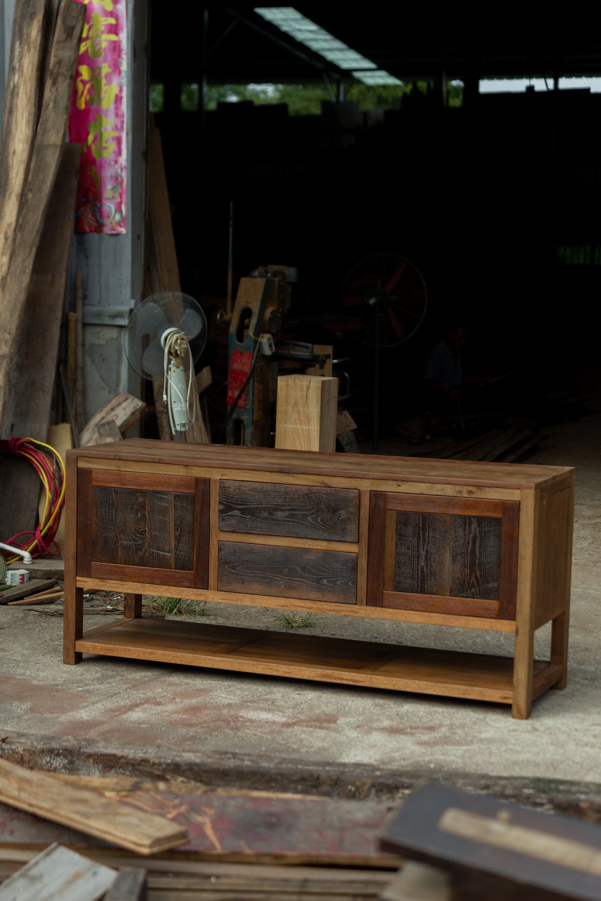 Juniper Bloom Sideboard in a finished interior.