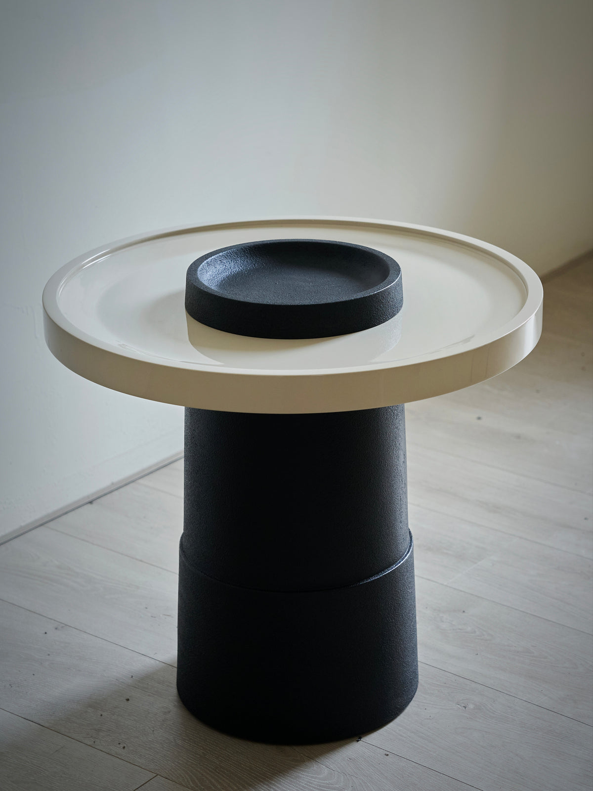 Marlow Crest Side Table in a finished interior.