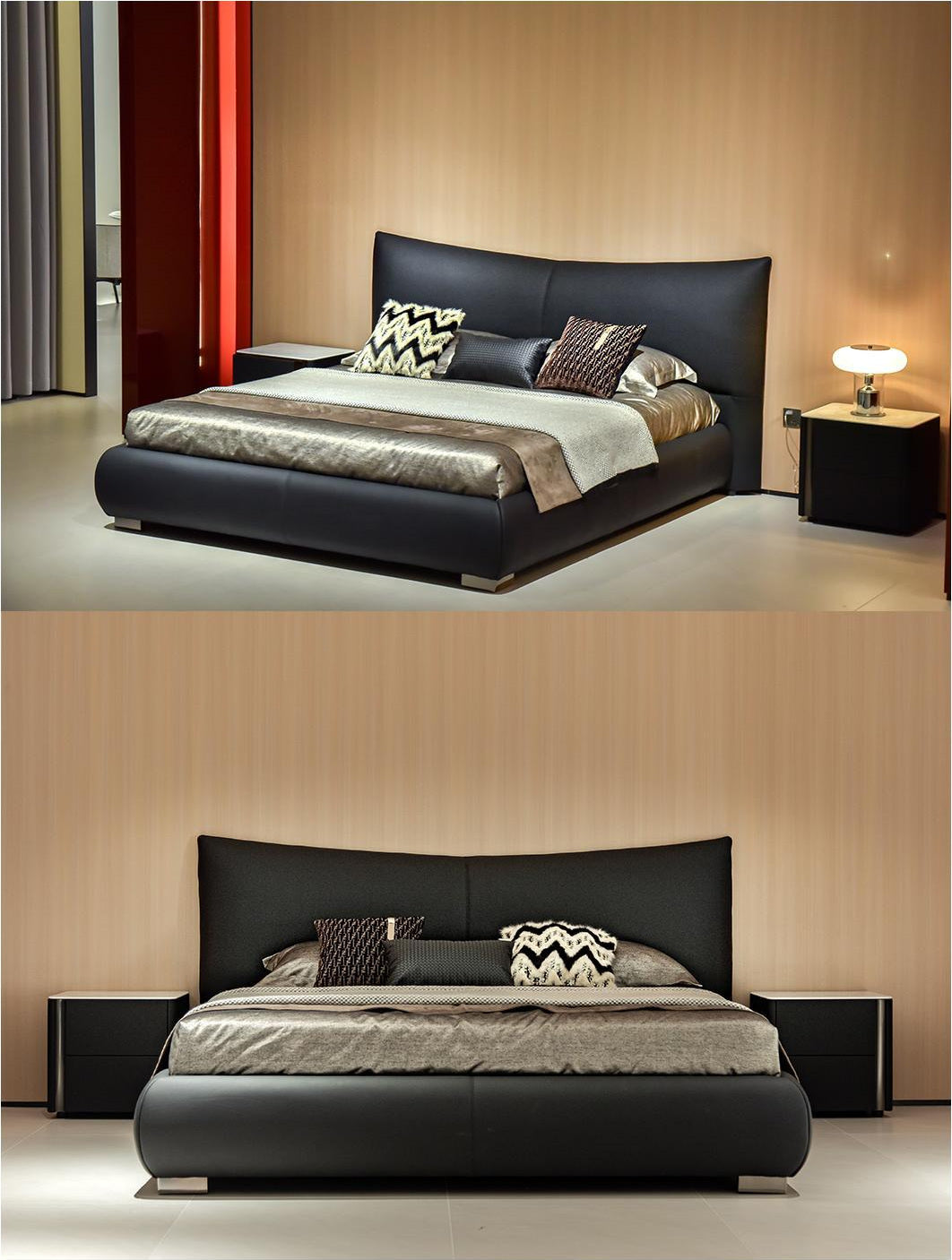 A00196 Bed in a finished interior.