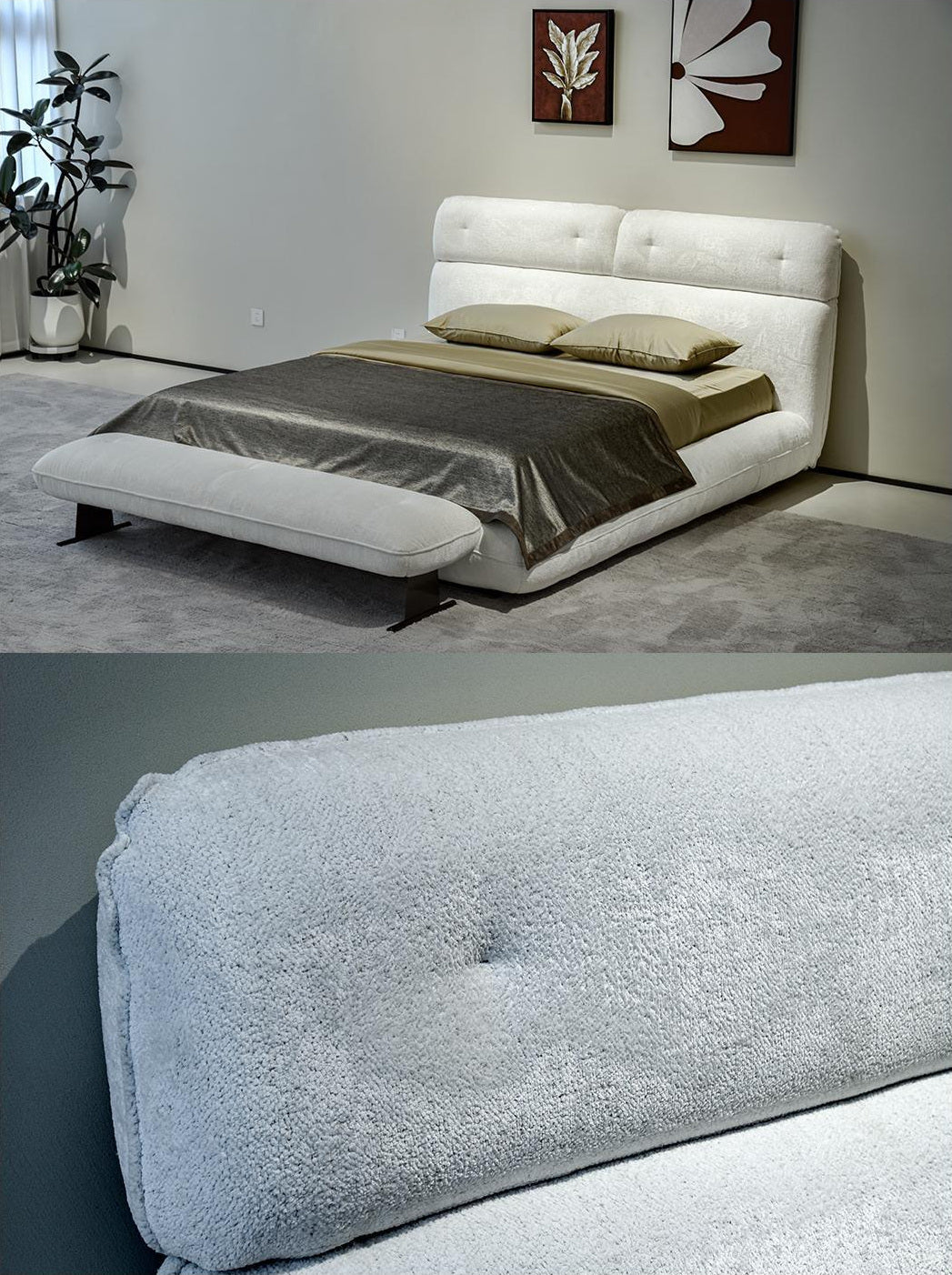 A00197 Bed in a finished interior.