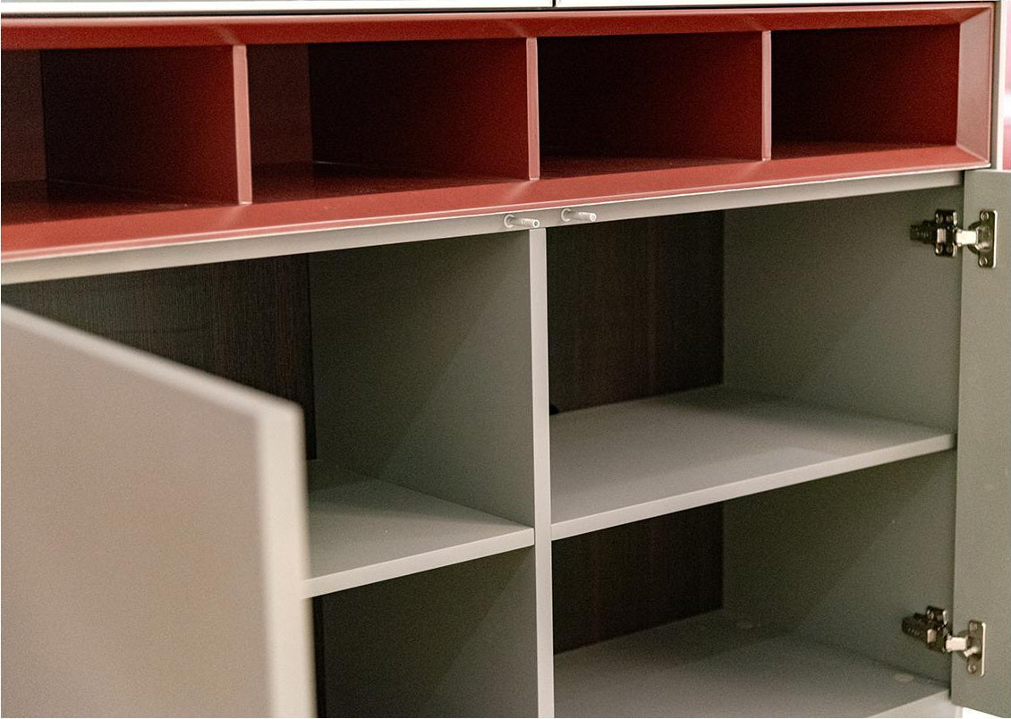 A00278 Cabinet in a finished interior.