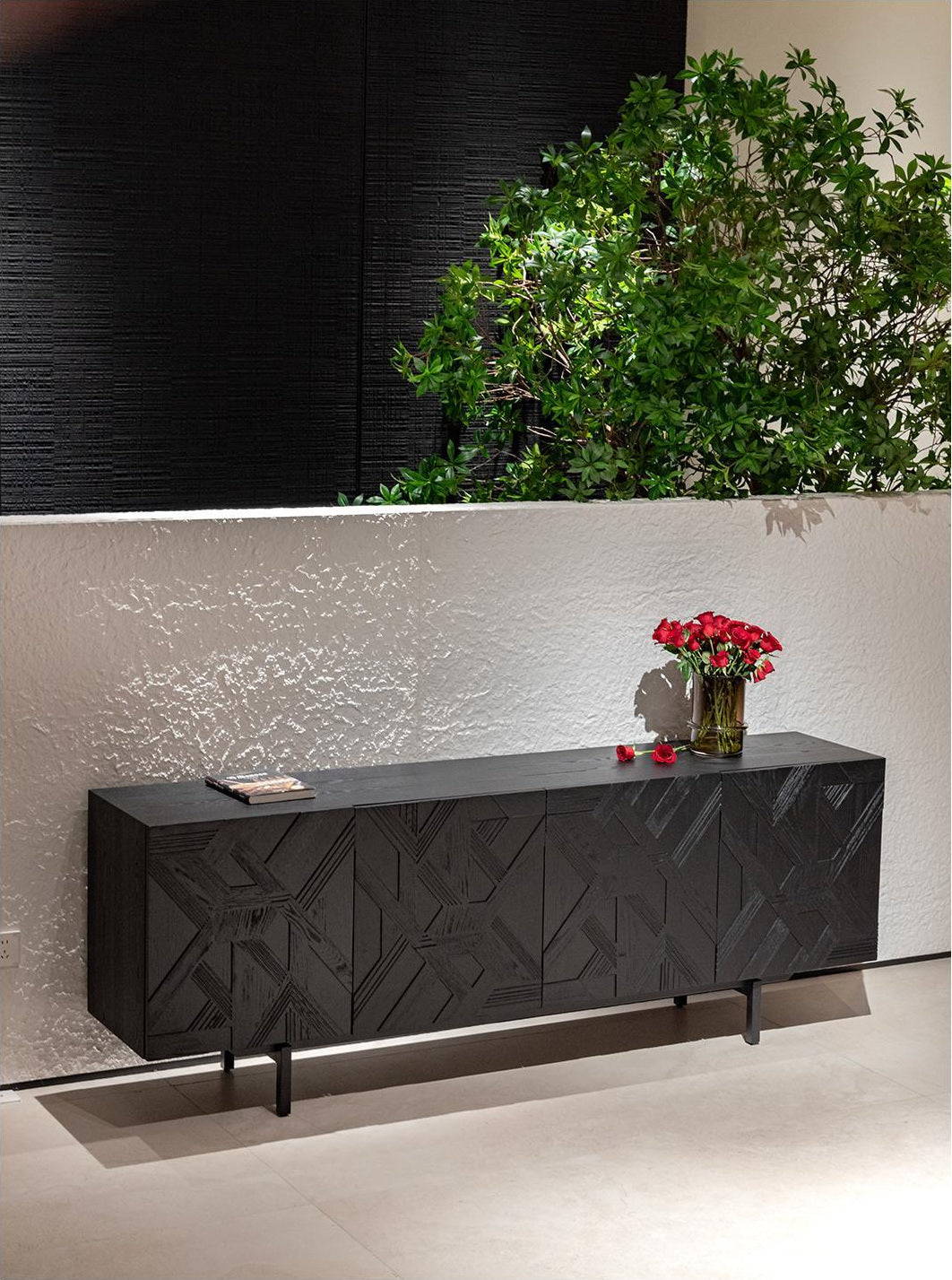 A00280 Cabinet in a finished interior.