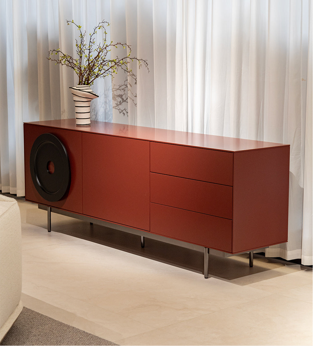 A00298 Cabinet in a finished interior.