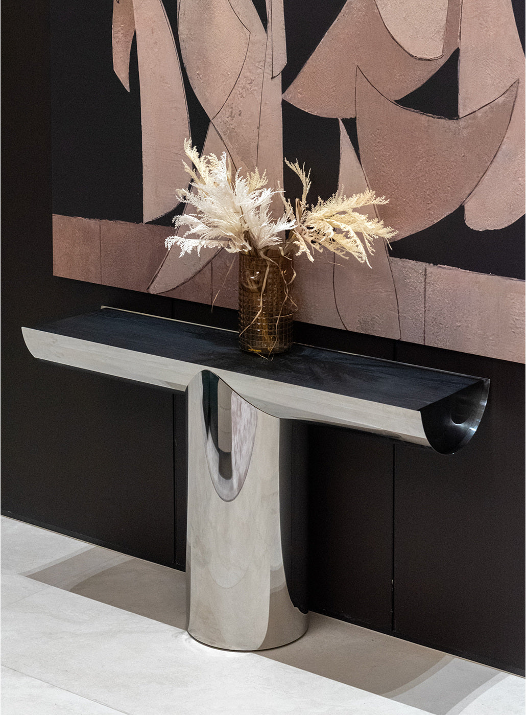 A00307 Cabinet in a finished interior.