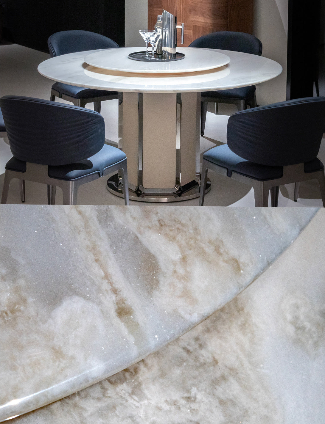A00063 Dining Table in a finished interior.