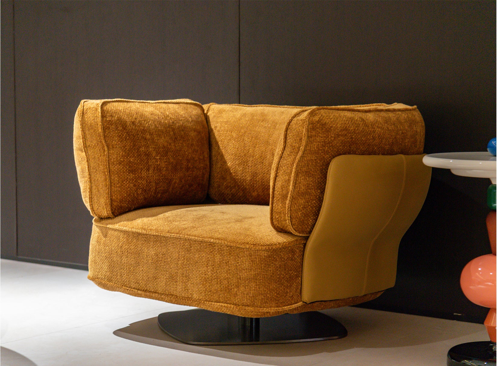 A00382 Lounge Chair in a finished interior.