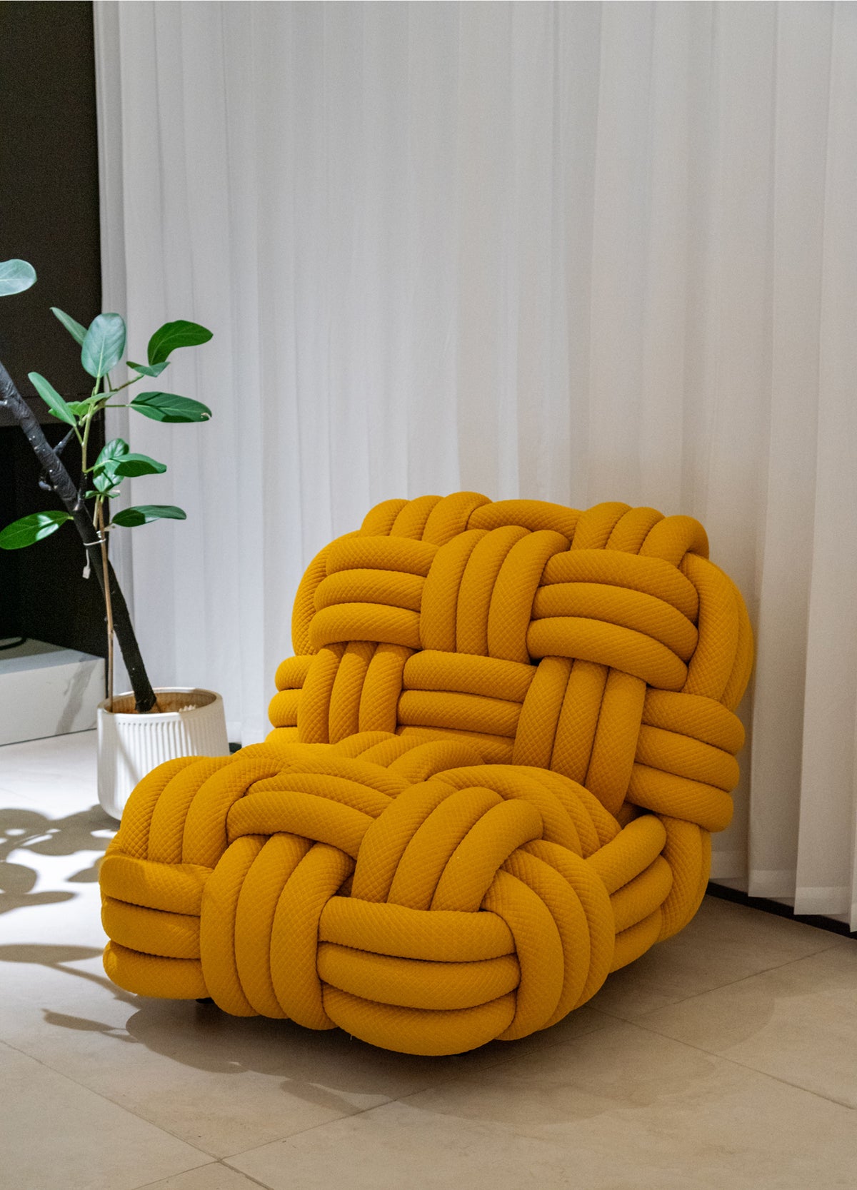A00384 Lounge Chair in a finished interior.