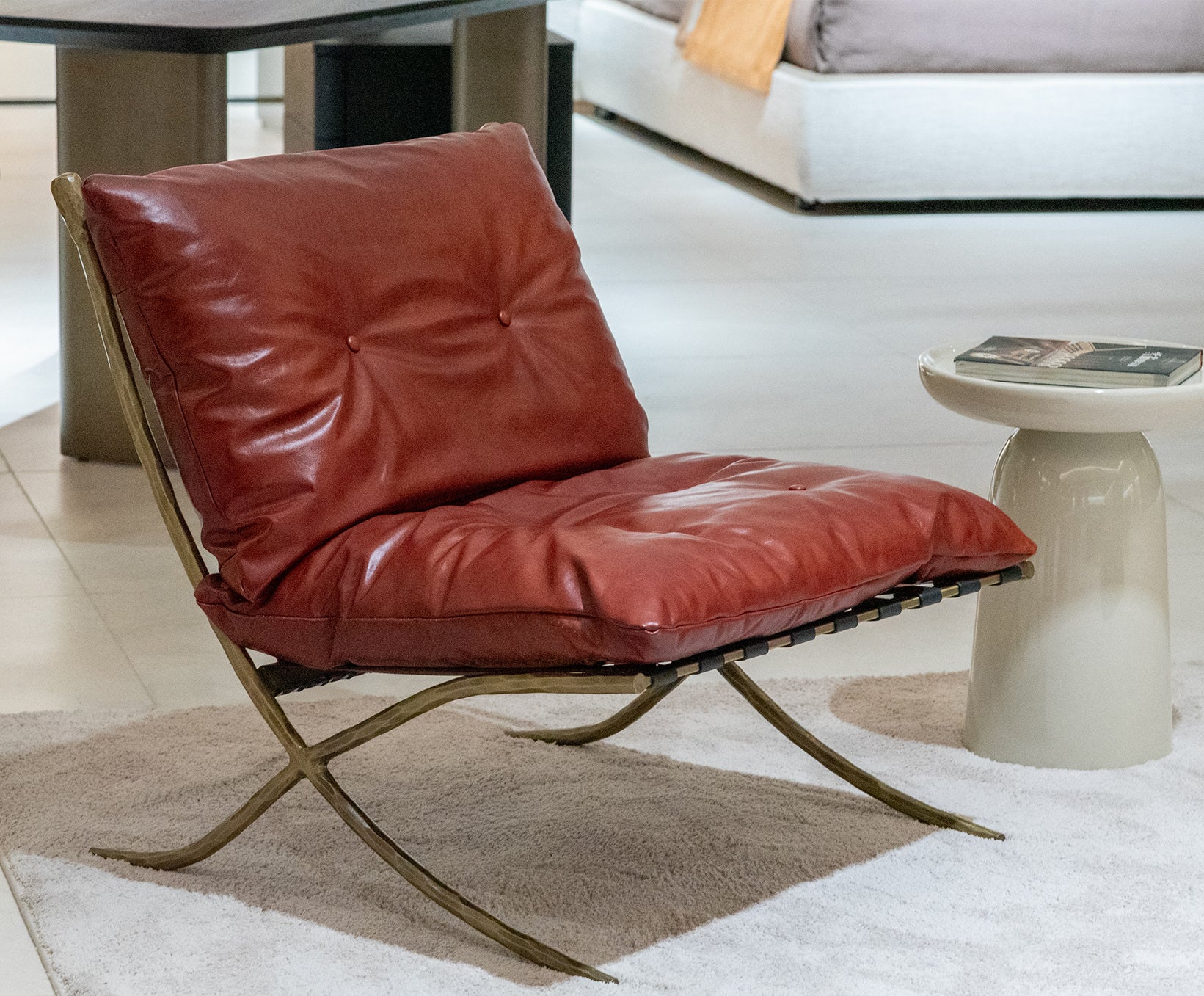 A00386 Lounge Chair in a finished interior.