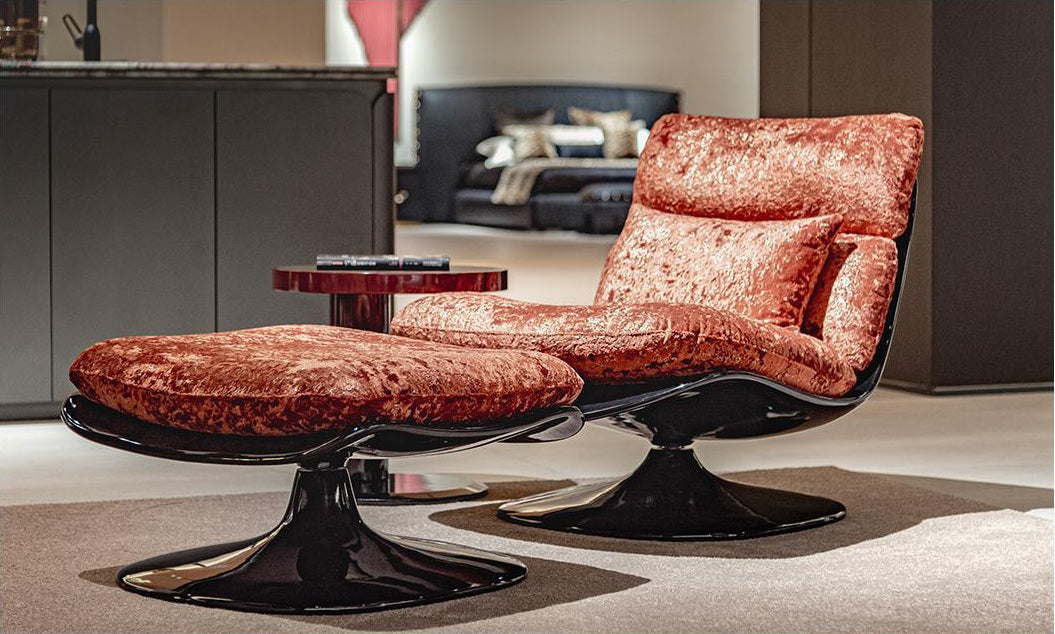 A00395 Lounge Chair in a finished interior.