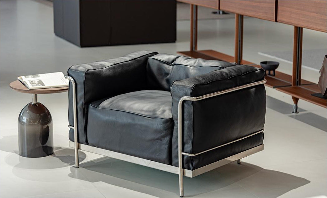 A00406 Lounge Chair in a finished interior.