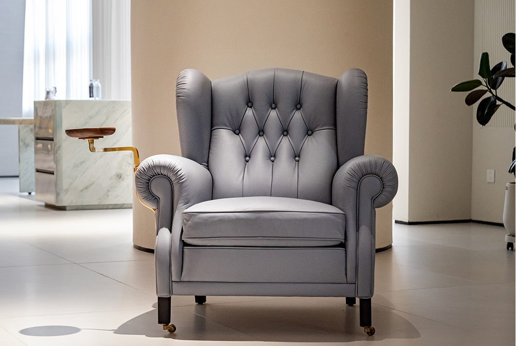 A00439 Lounge Chair in a finished interior.