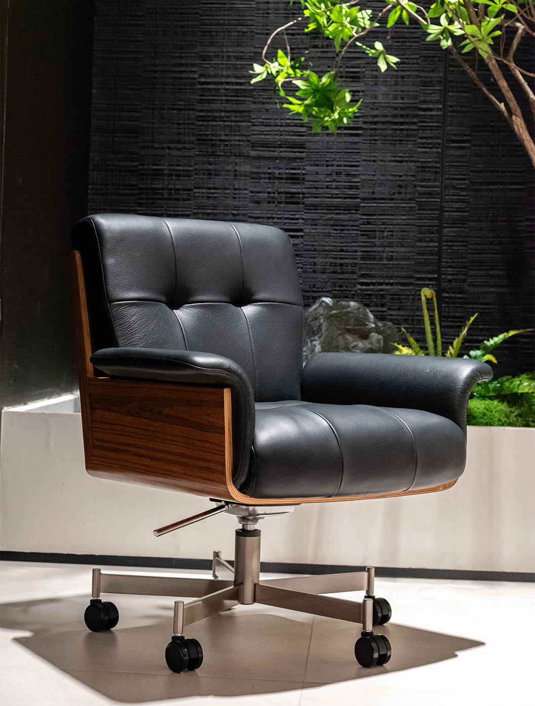 A00442 Lounge Chair in a finished interior.