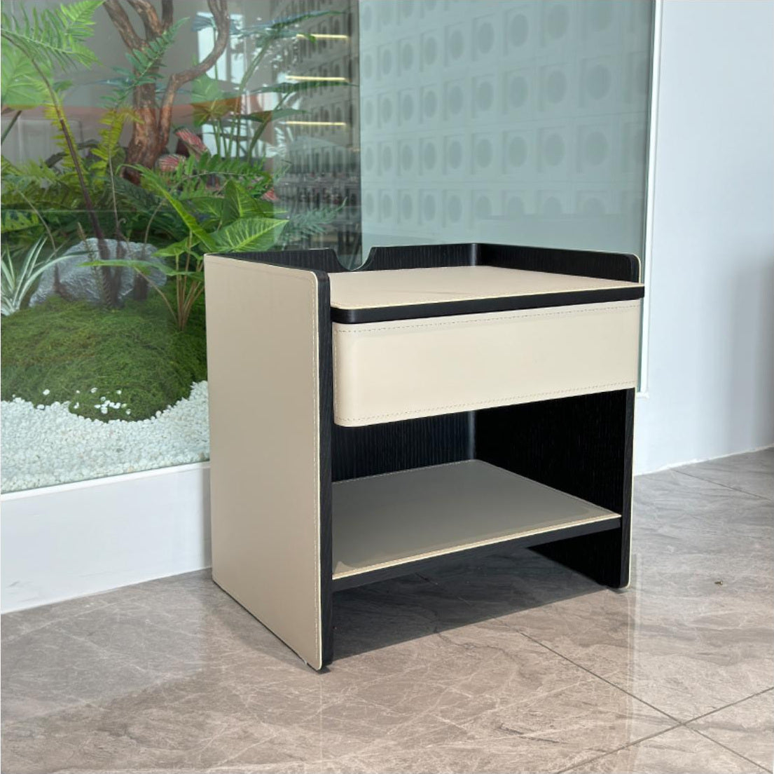 A00243 Nightstand in a finished interior.