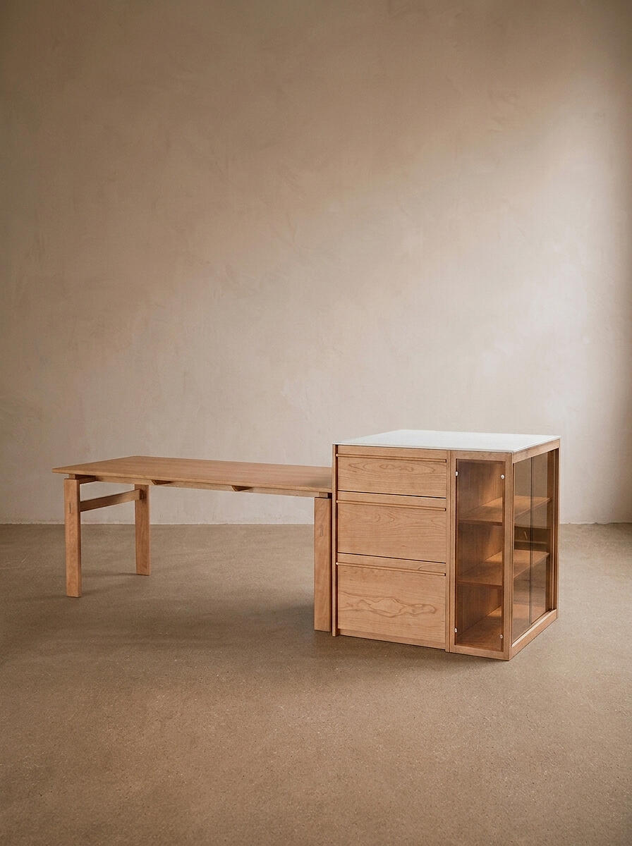 Elara Grove Dining Table in a finished interior.