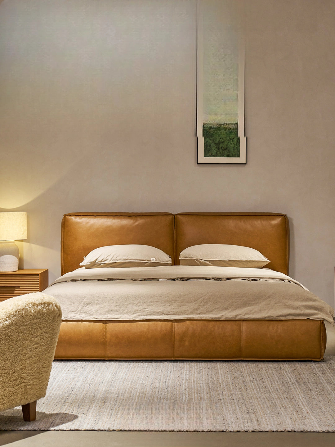 A00022 Bed in a finished interior.
